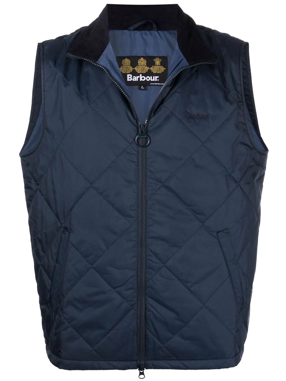 quilted zip-up gilet - 1