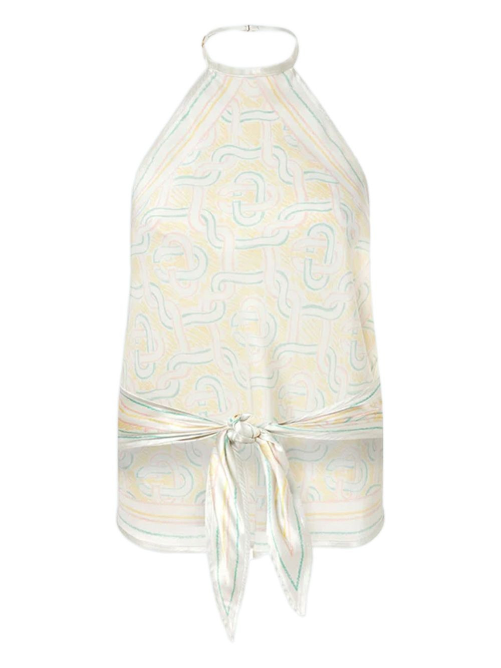 halterneck print dress - 4