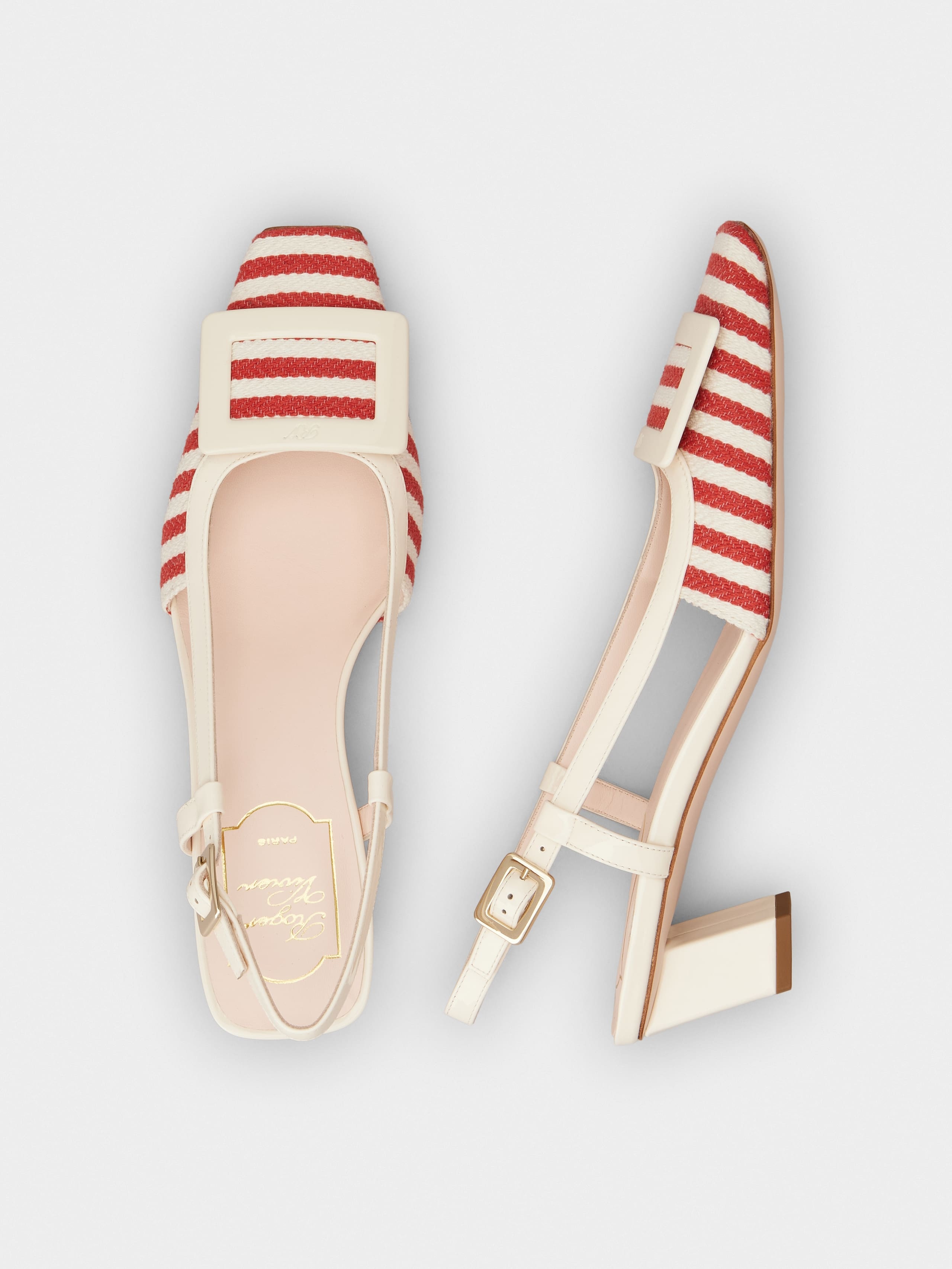 Belle Vivier Slingback Pumps in canvas - 4
