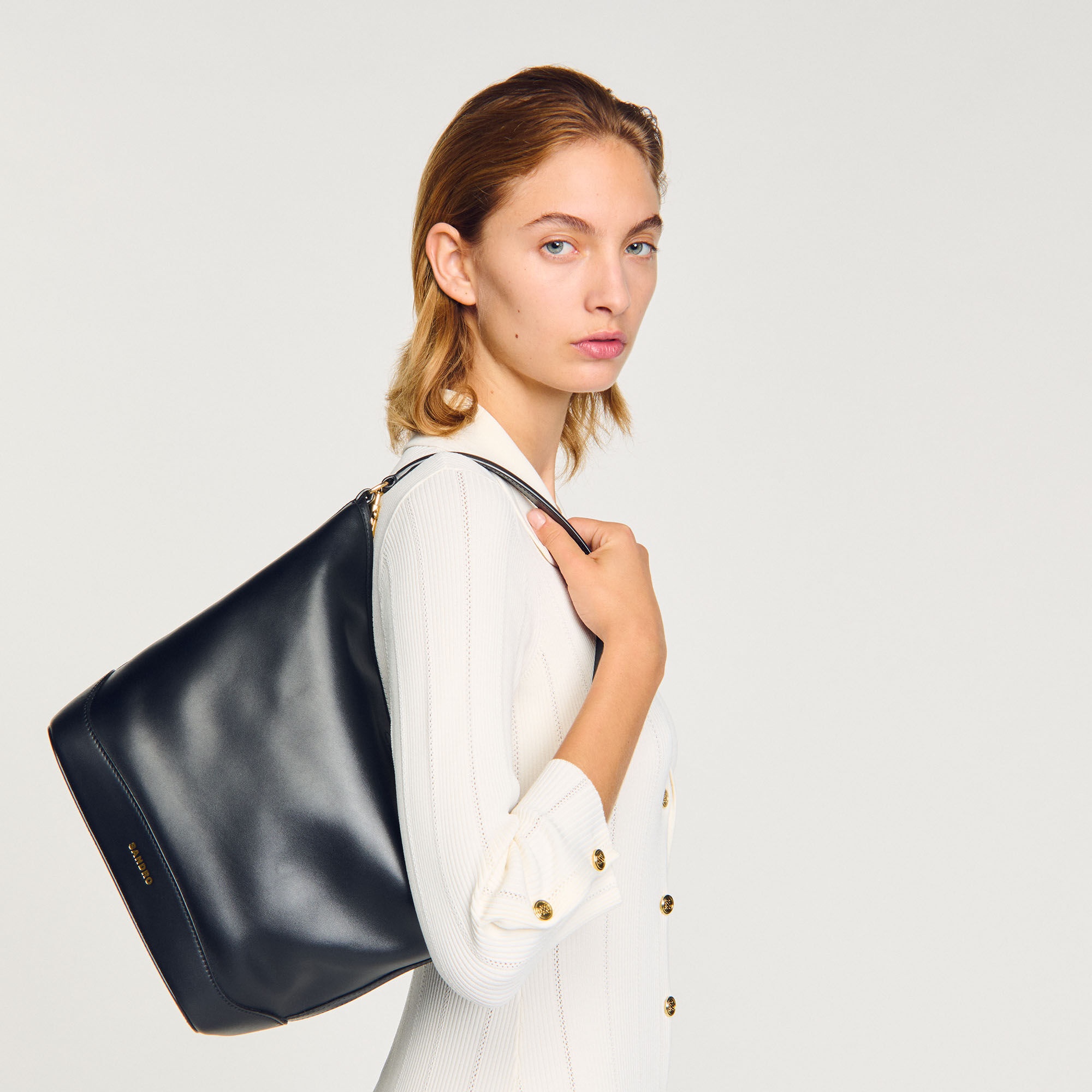 TANGOSO LEATHER BUCKET BAG - 4