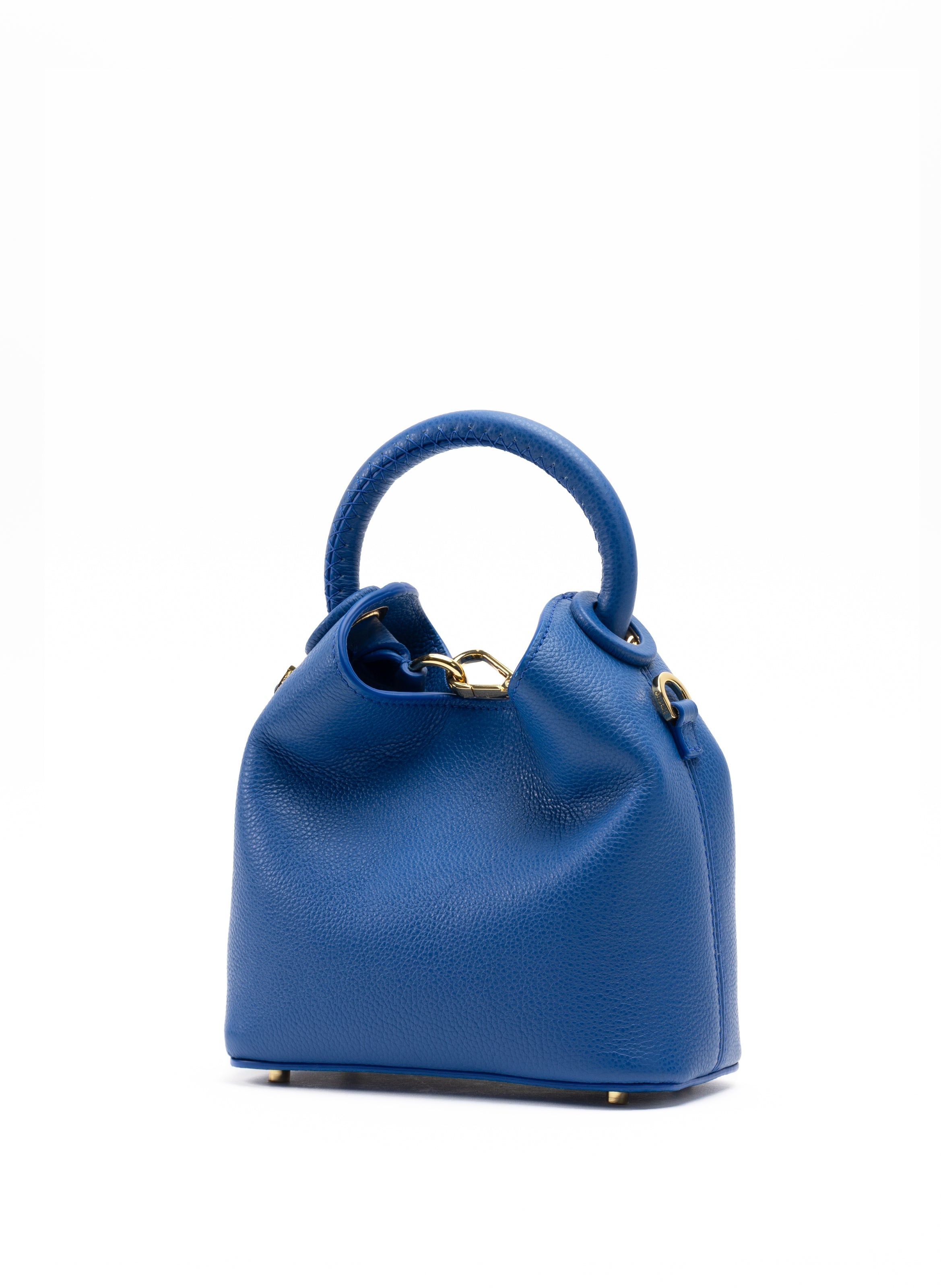 Madeleine Pebbled Leather Azure Blue - 2