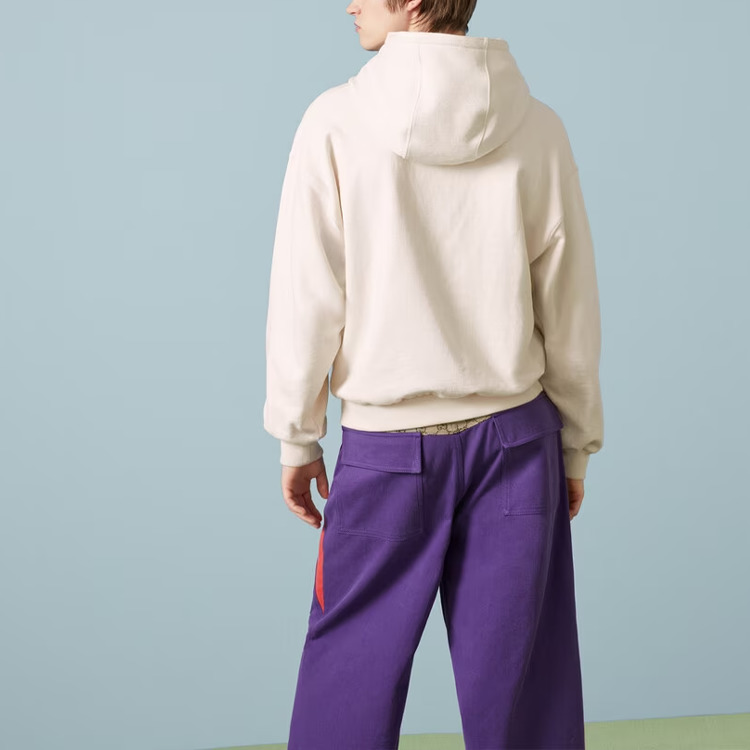 Gucci Felted cotton Hooded sweatshirt with patch 'Ivory' 721427-XJFFW-9162 - 4