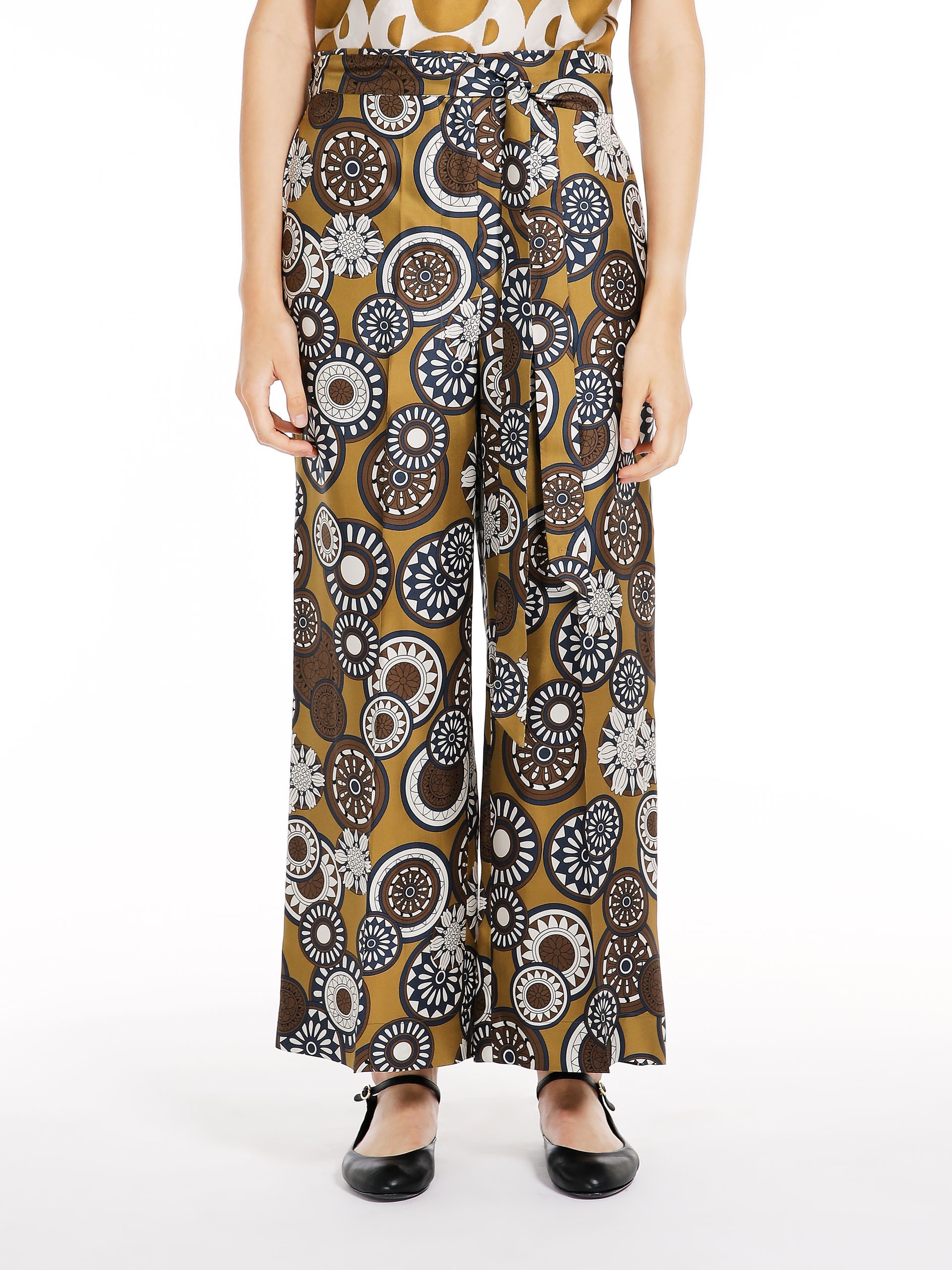 ショートパンツ S Max Mara METELLO - Printed silk fluid short trousers Aspesi - Printed silk shorts red - The Corner
