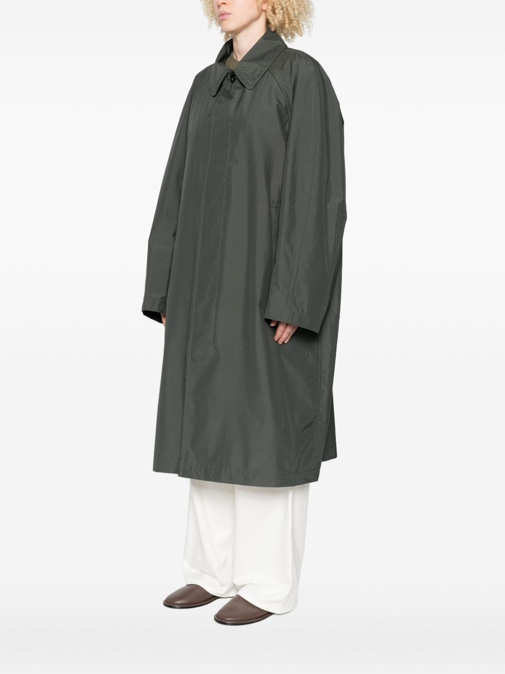 buttoned patch-pocket coat - 3