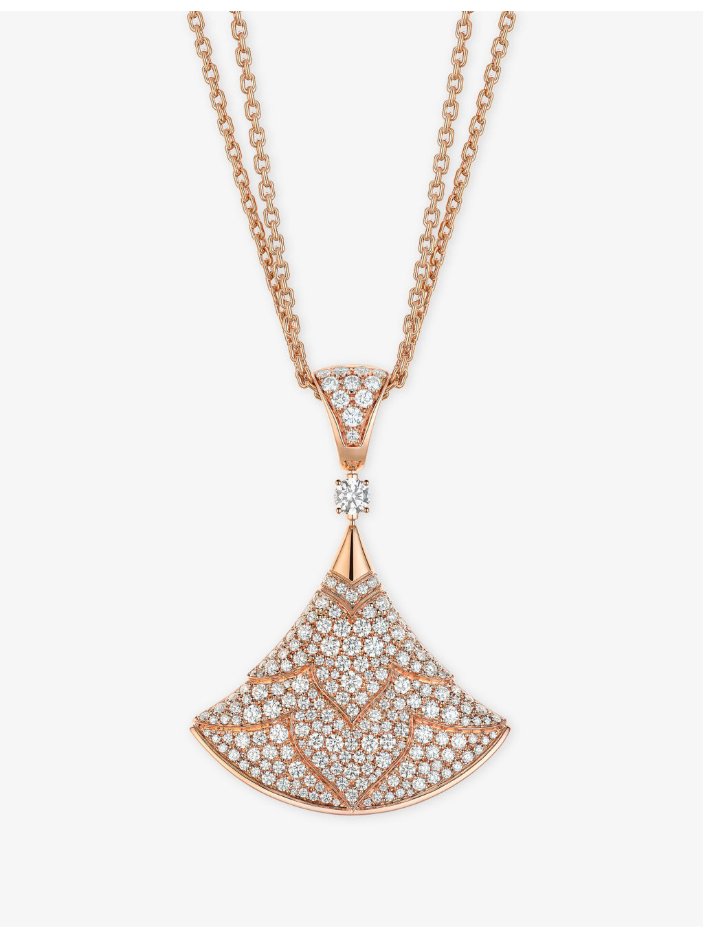 Divas' Dream 18ct Rose-Gold And Diamond Necklace - 1