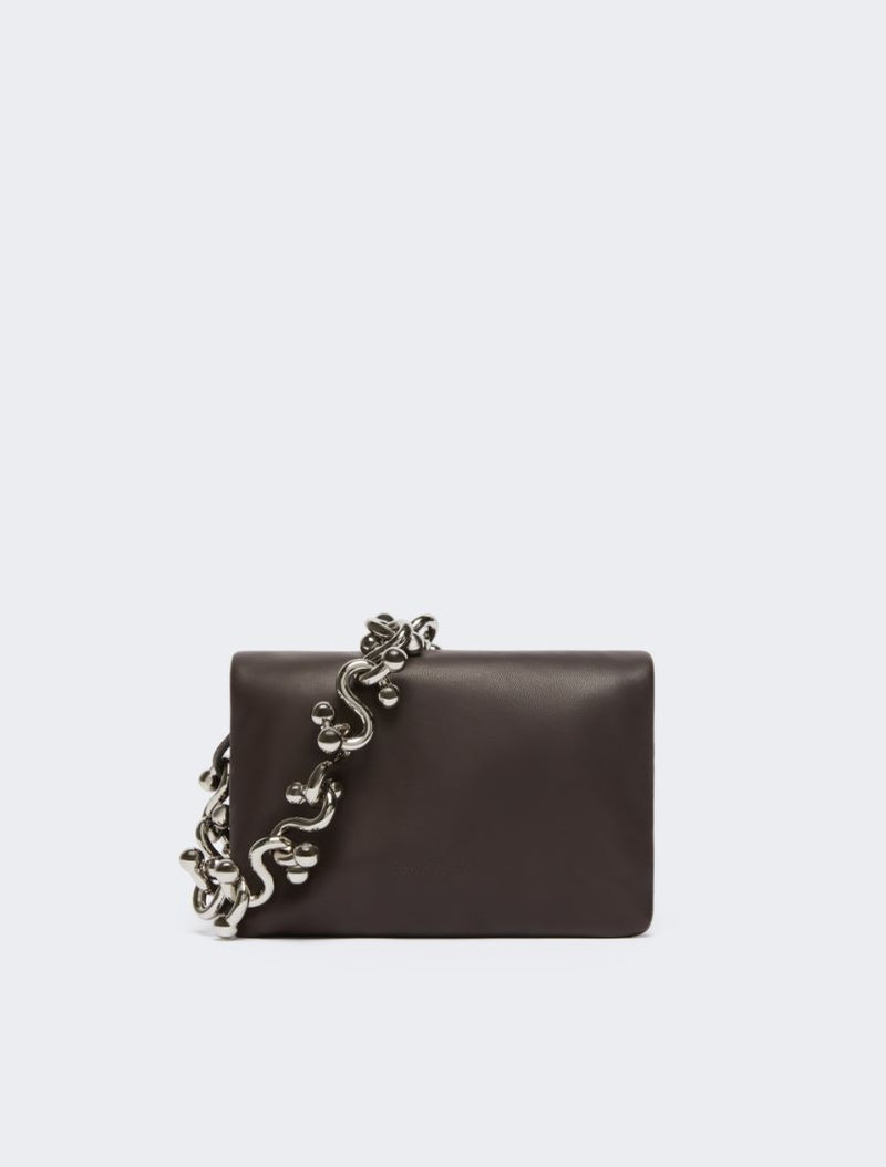 Padded Nappa leather mini Soffy bag - cocoa 1