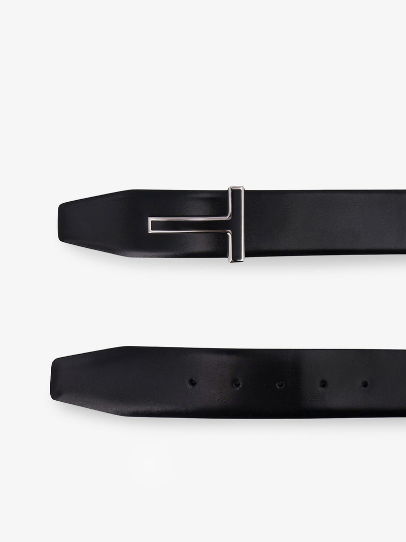 TOM FORD LEATHER BELT WITH ENAMELLED LOGO outlook