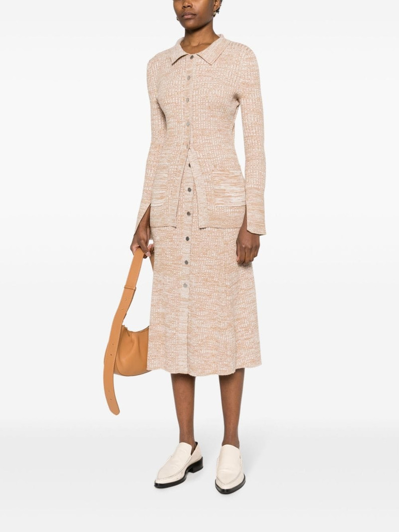 BOSS mÃ©lange-effect button-up cardigan outlook