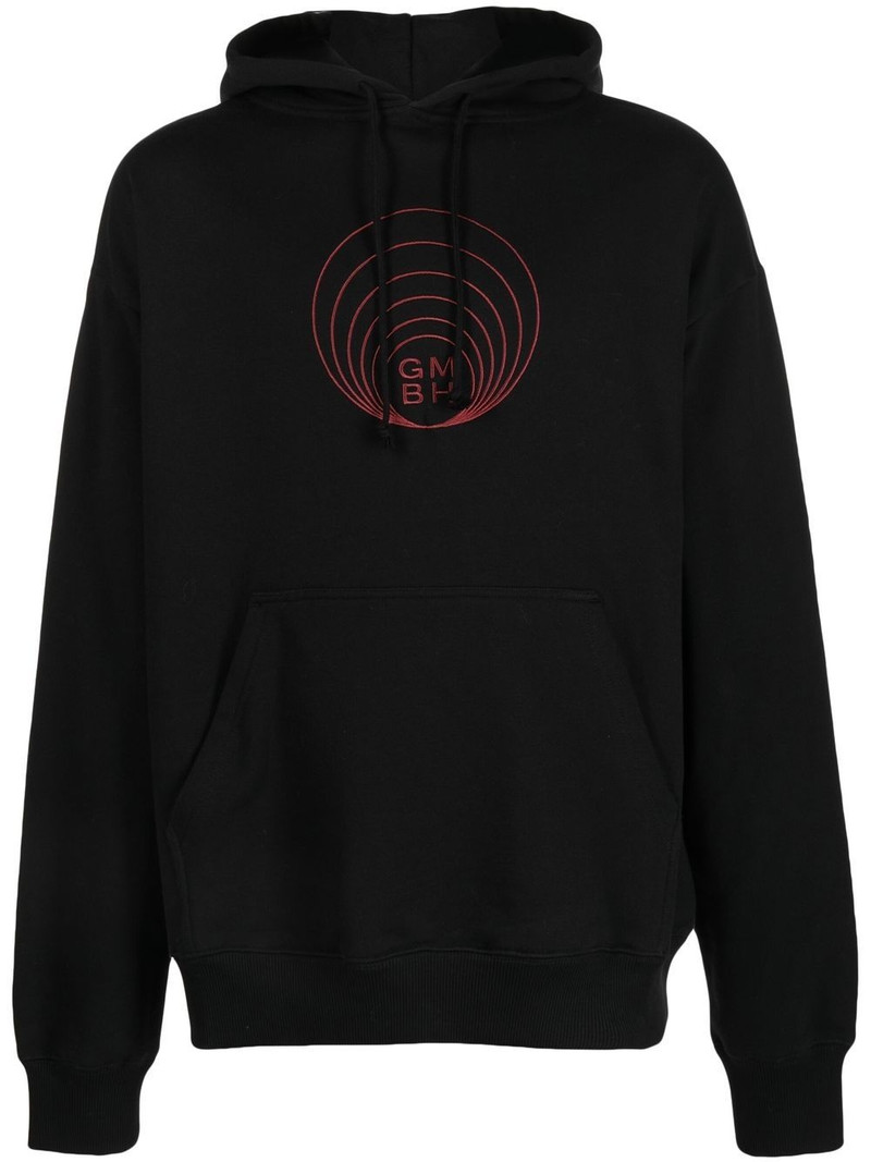 embroidered-logo detail hoodie 1