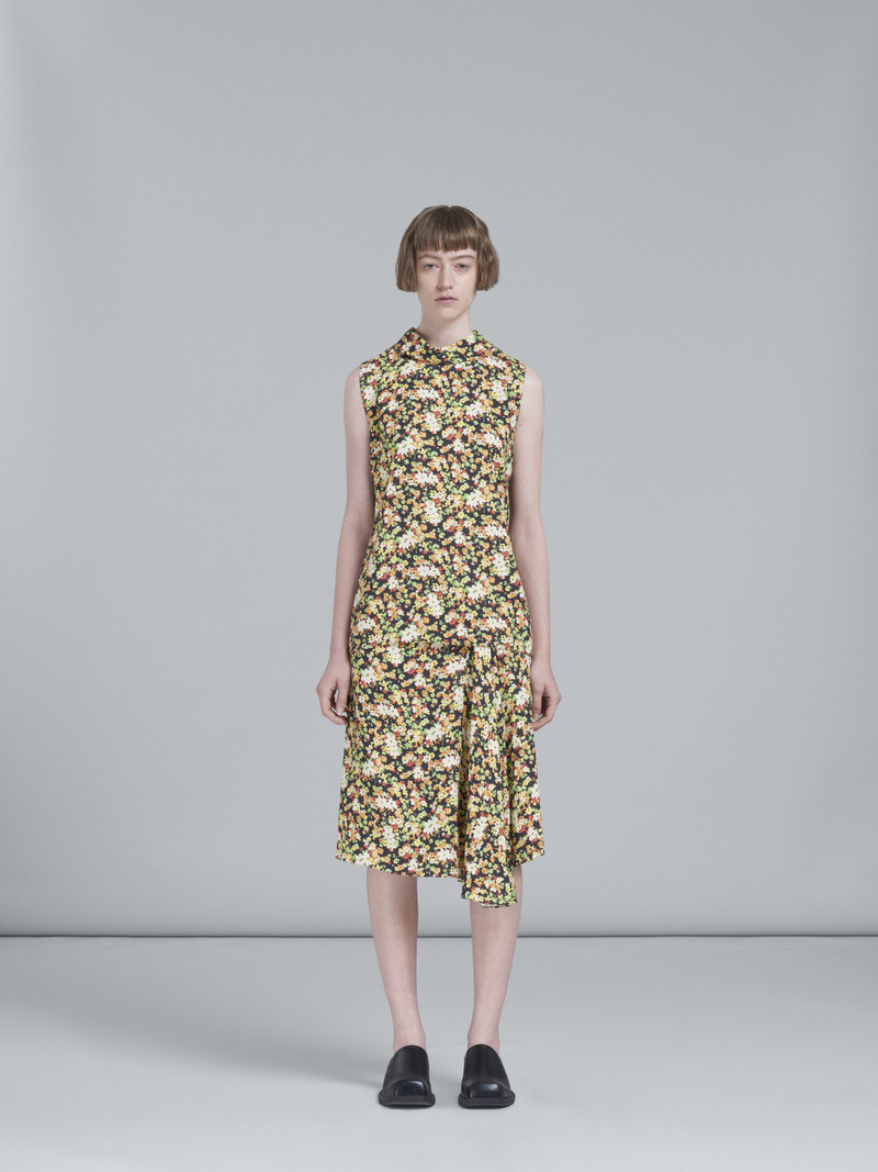 Marni LOVERS PRAIRIE PRINT SKIRT WITH GODET HEM outlook