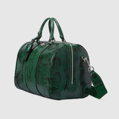 GUCCI Python duffle bag with Double G outlook