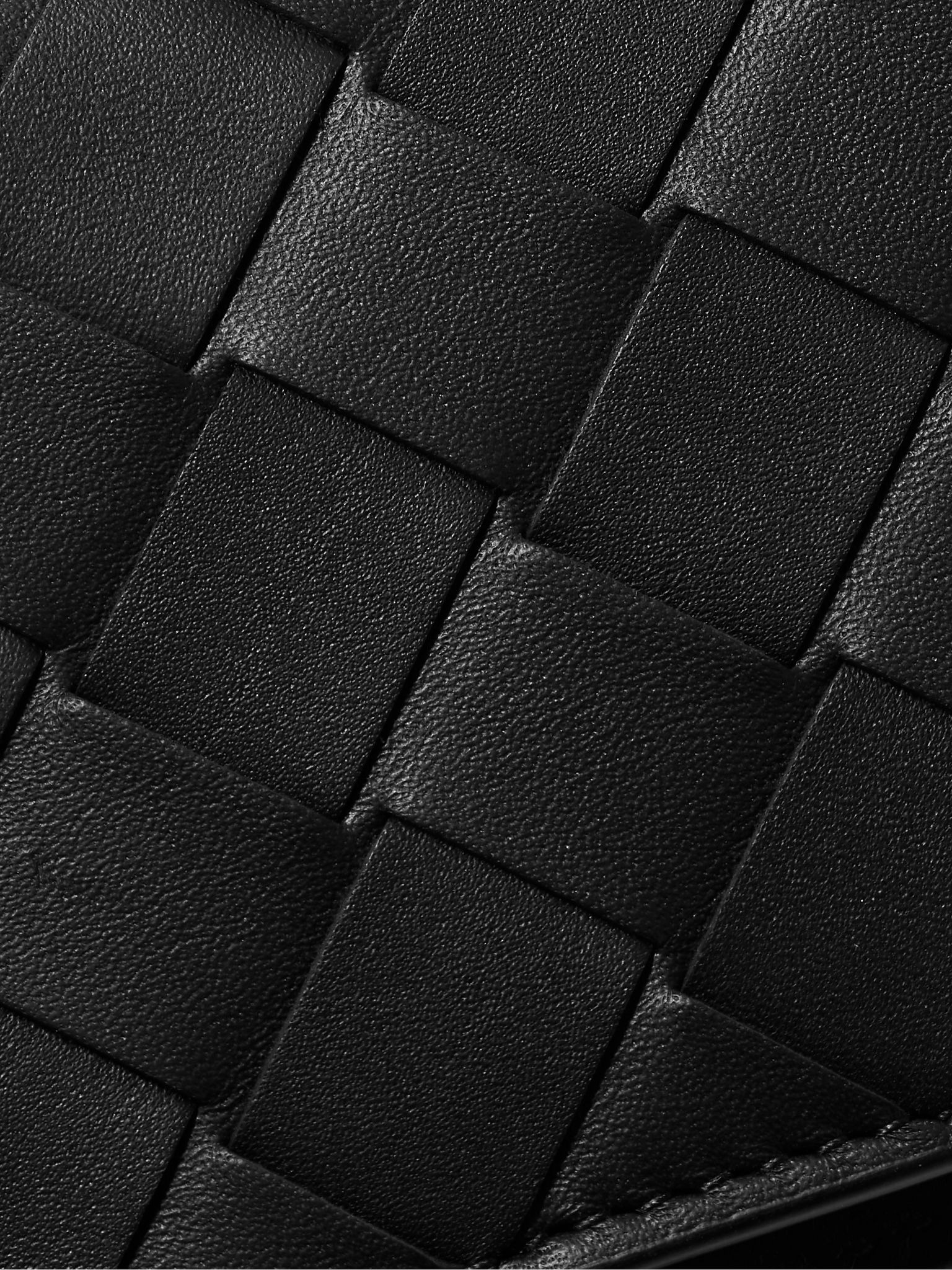 Intrecciato Leather Bifold Cardholder Black - 3