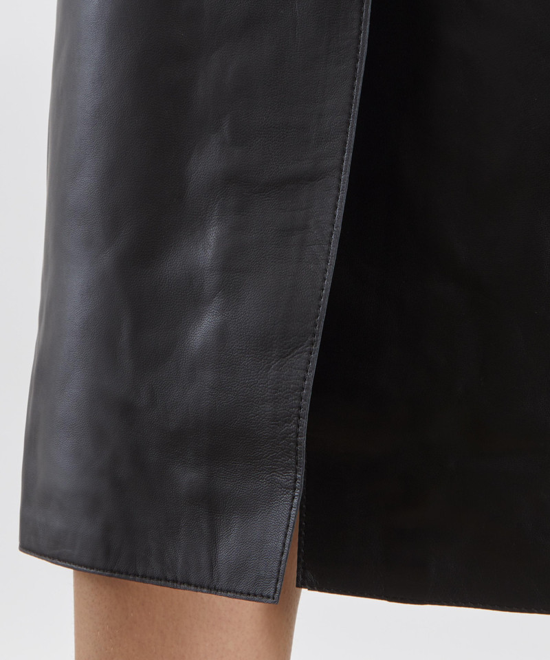 Maha Leather Midi Skirt 5