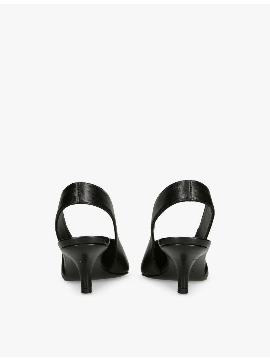 Classic Leather Slingback Heels - 4