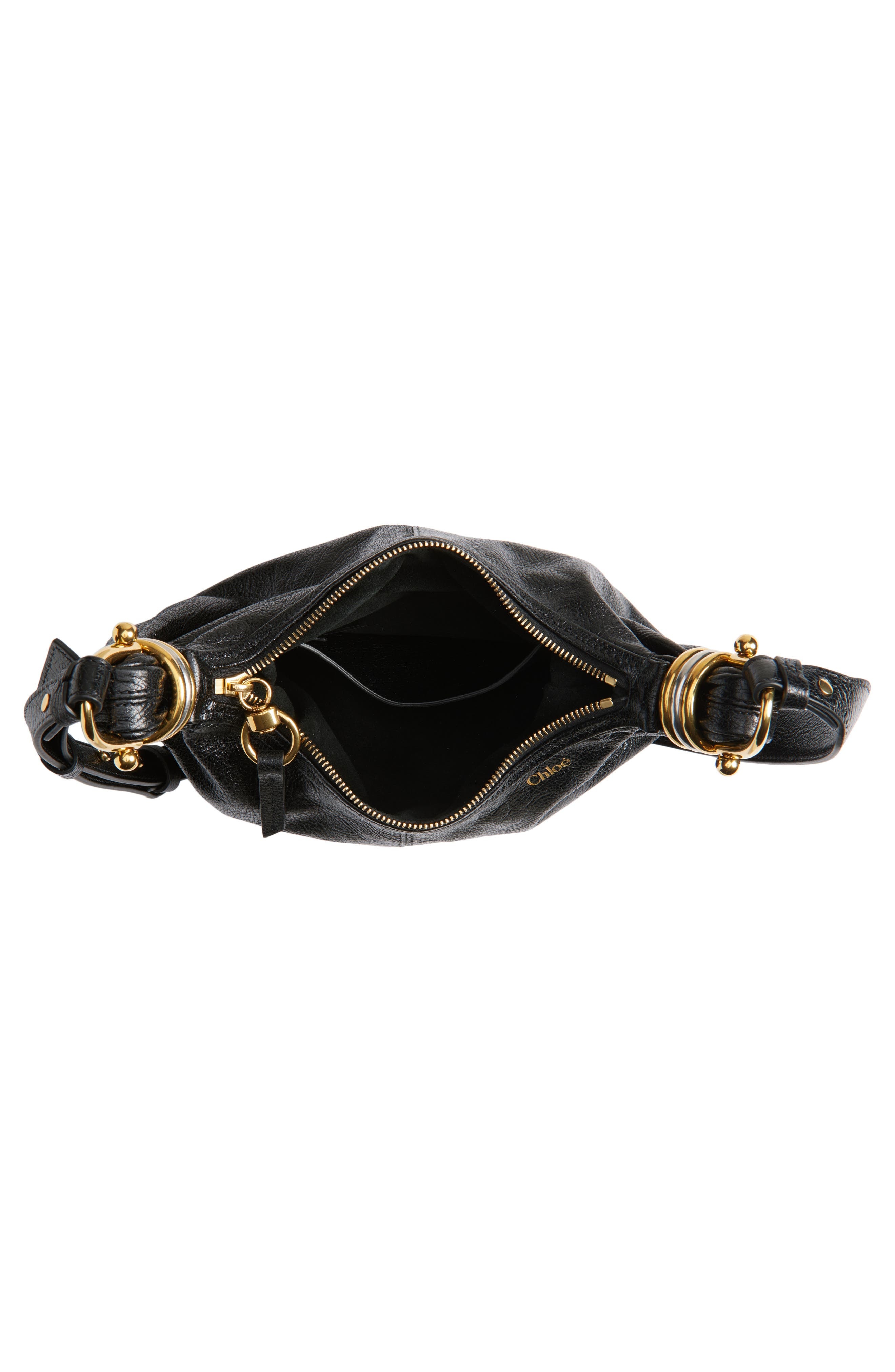 Chloé Mini Bracelet Leather Hobo Bag in Black at Nordstrom - 6