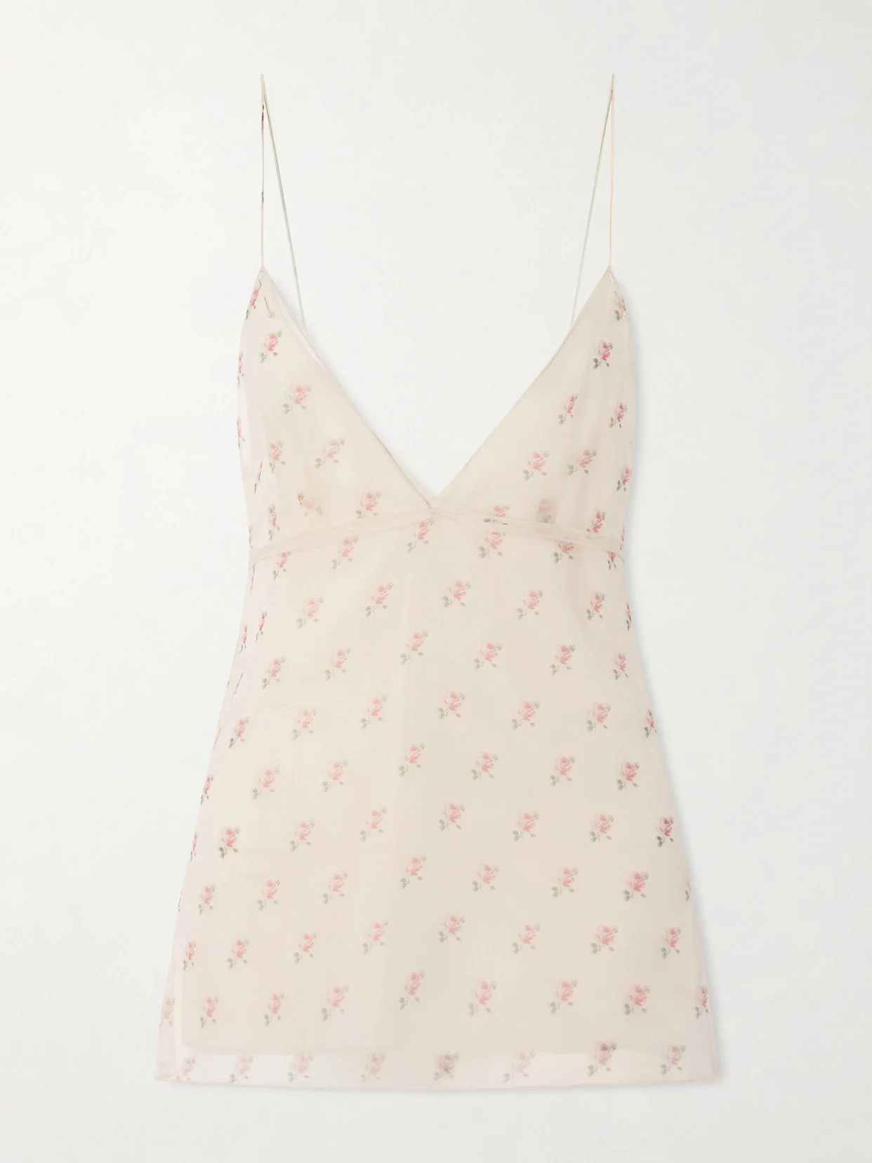 Timy Floral-print Silk-organza Camisole - 1