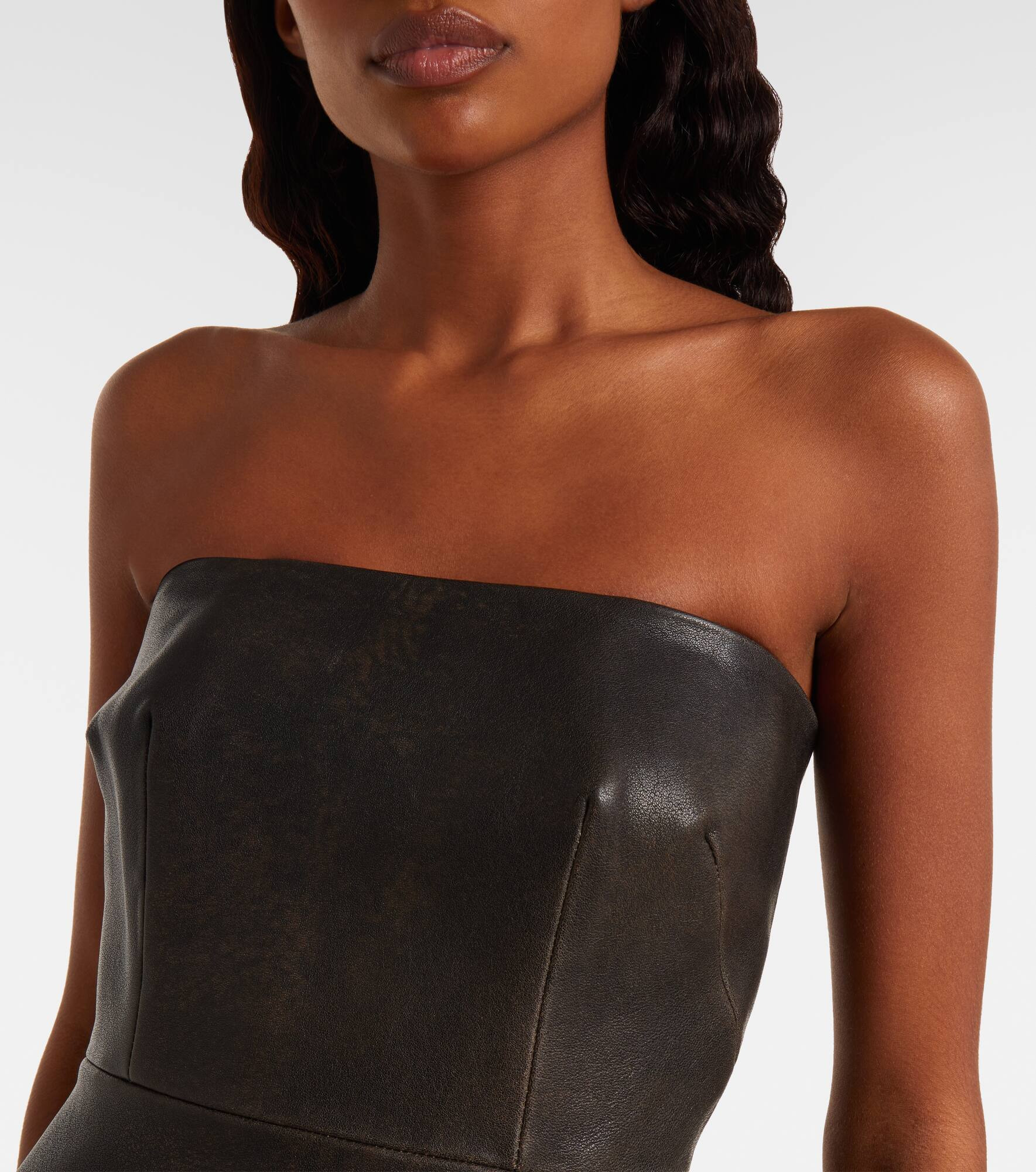 Leather midi dress - 4