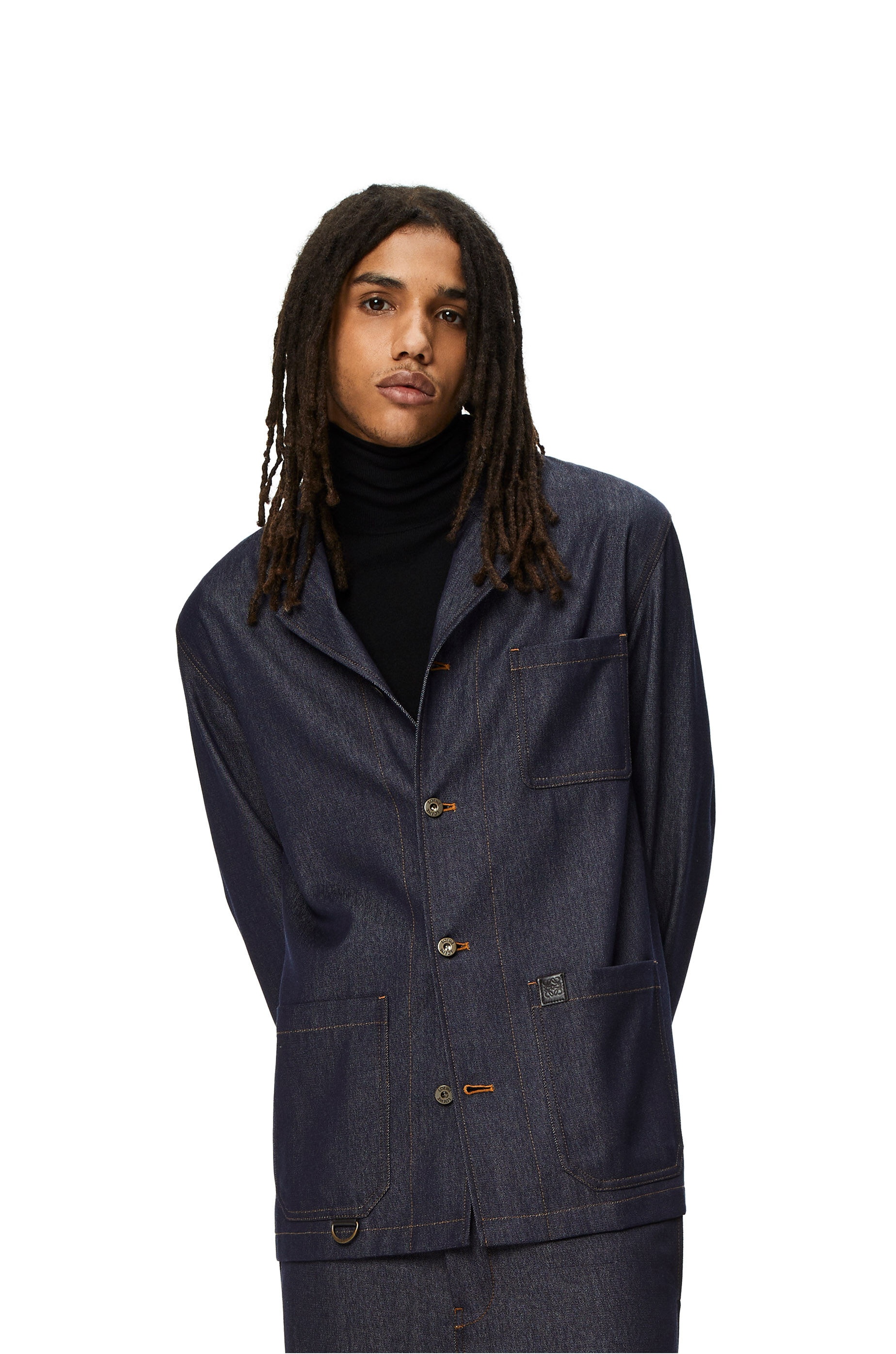 Workwear jacket in wool denim - 3