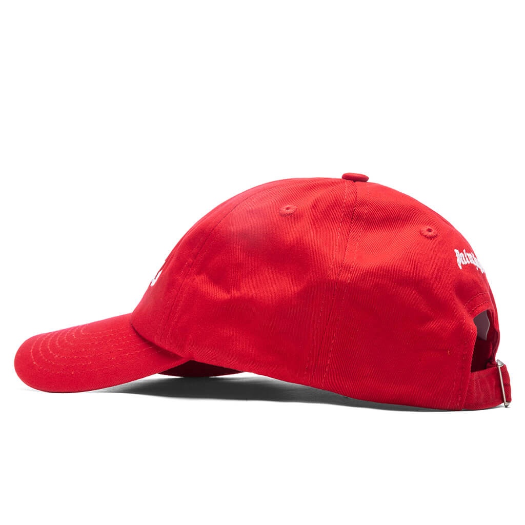 PALM ANGELS CLASSIC LOGO CAP - RED/WHITE - 4