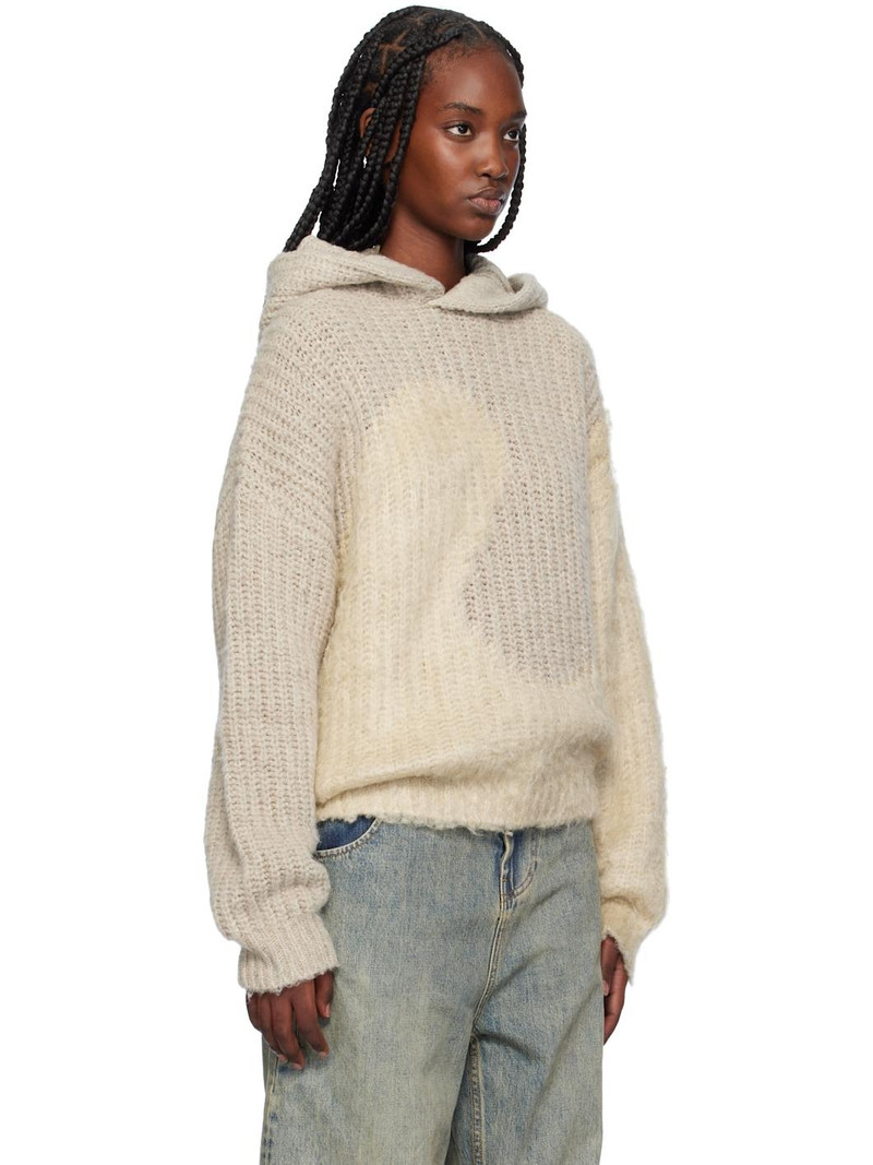 Gray Swirl Knit Hoodie 2