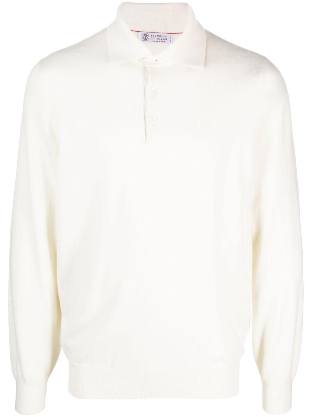 long-sleeve cashmere polo shirt - 1