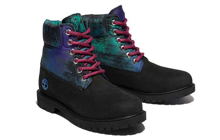 (WMNS) Timberland Heritage NL Sky 6 Inch Waterproof Boots 'Black Nubuck with Print' A2G2KW - 3