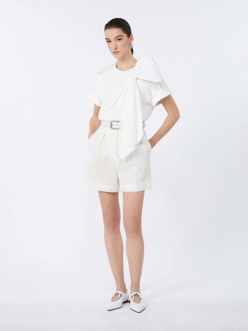 Max Mara COLLE Jersey T-shirt with maxi bow outlook