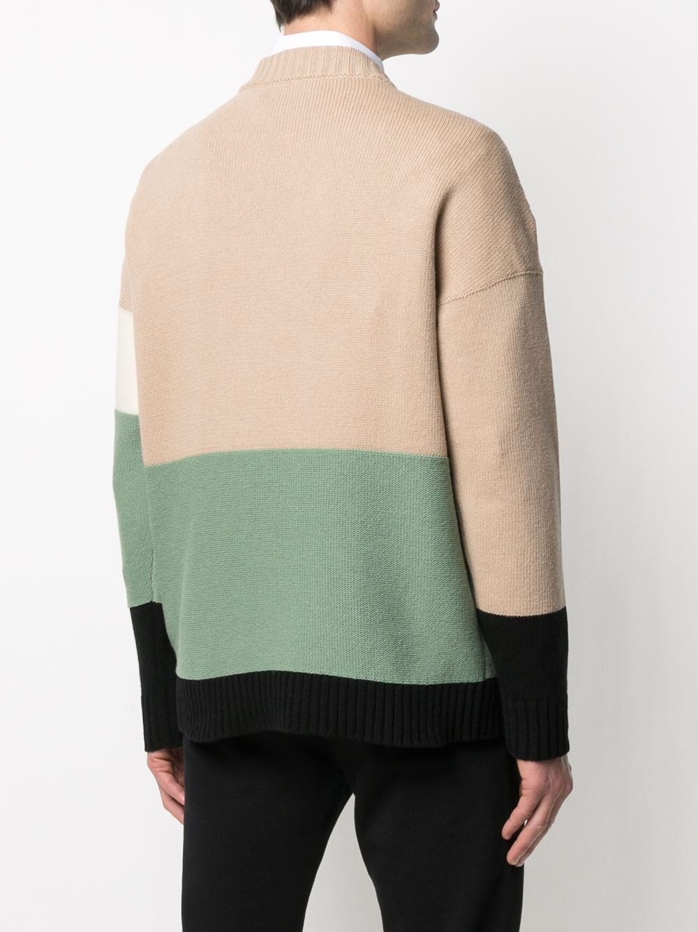 colour-block logo-print jumper - 4