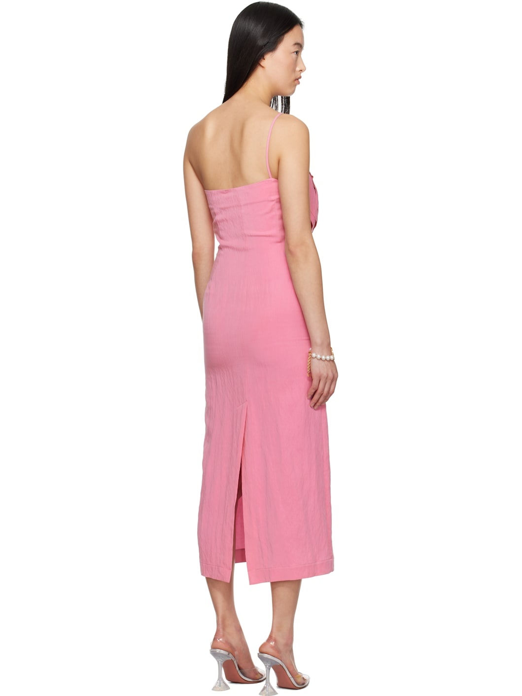 Pink Sheath Midi Dress - 3