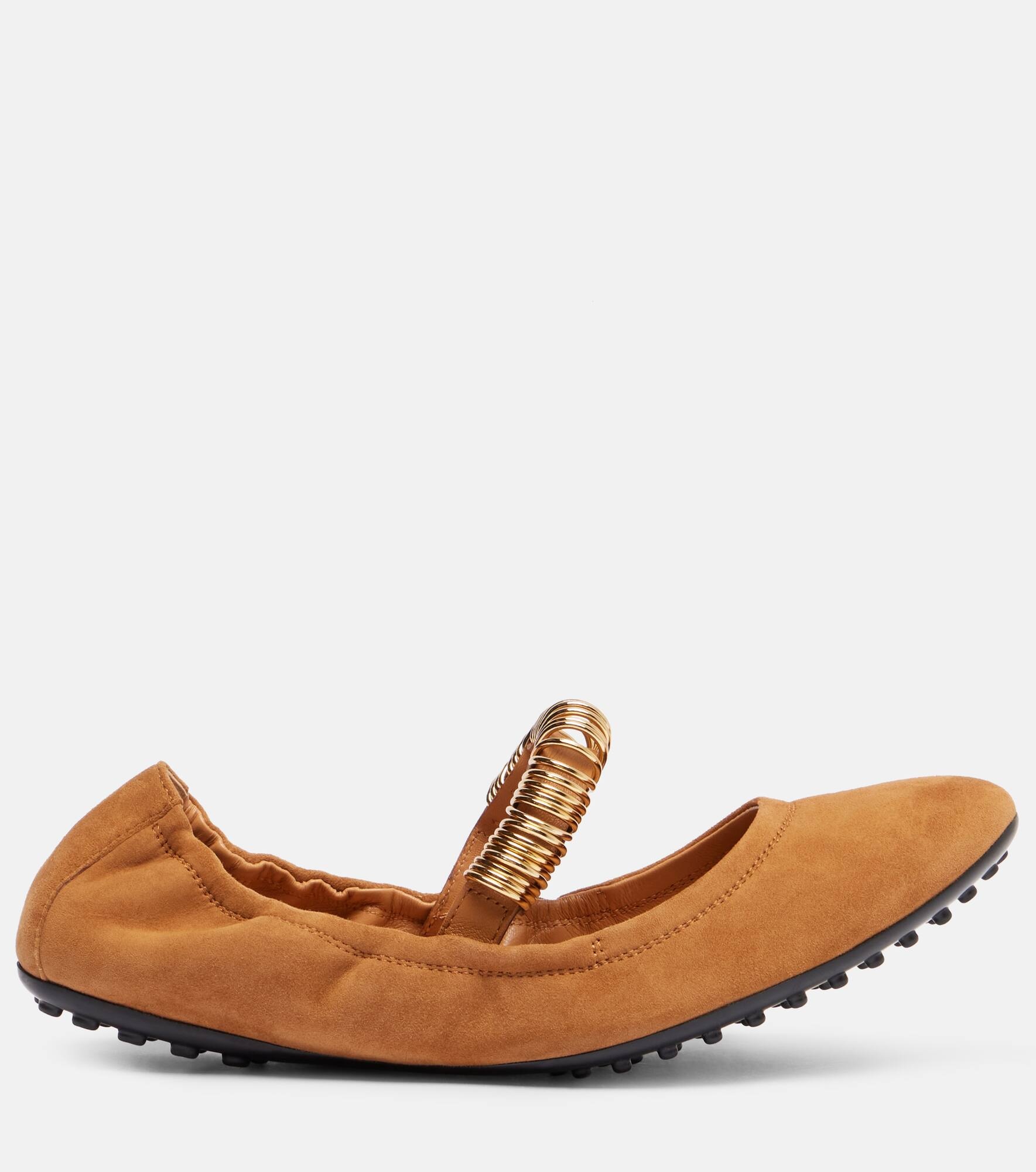 Dee embellished suede Mary Jane flats - 4