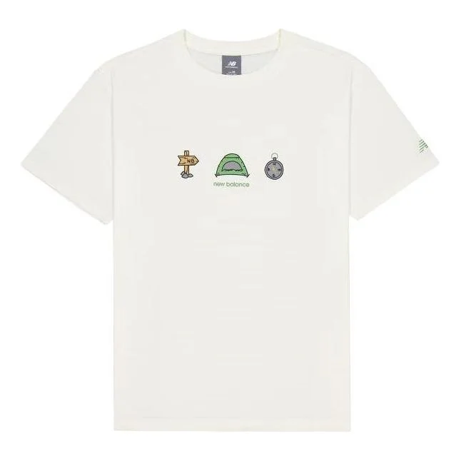 New Balance Camp Graphic T-Shirts 'White' AMT41360-CIC - 1