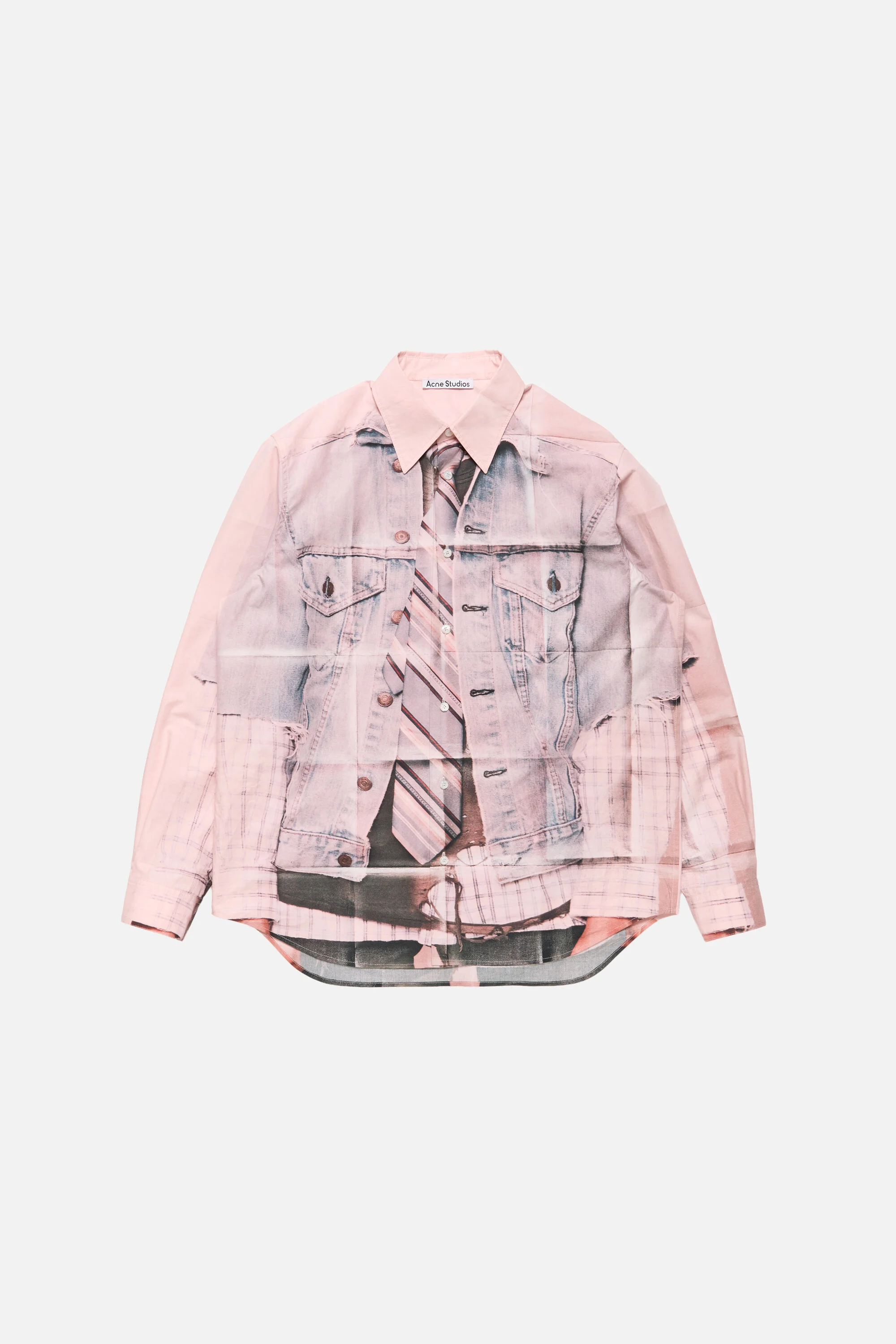 Printed button-up shirt - Pink - 1