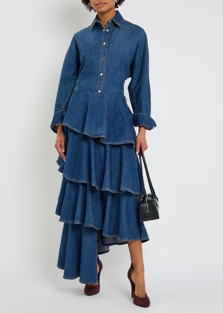 Alaïa Panelled Denim Shirt - 4