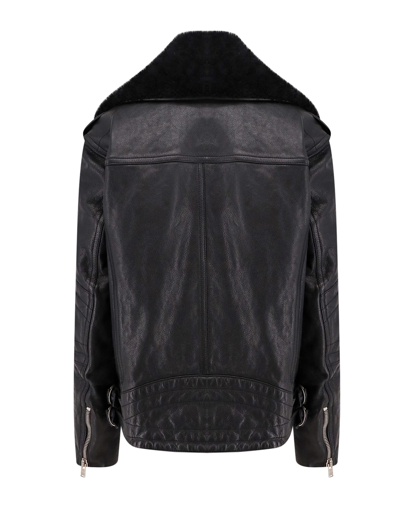 Wrap Zip Classic Biker Jacket - 2