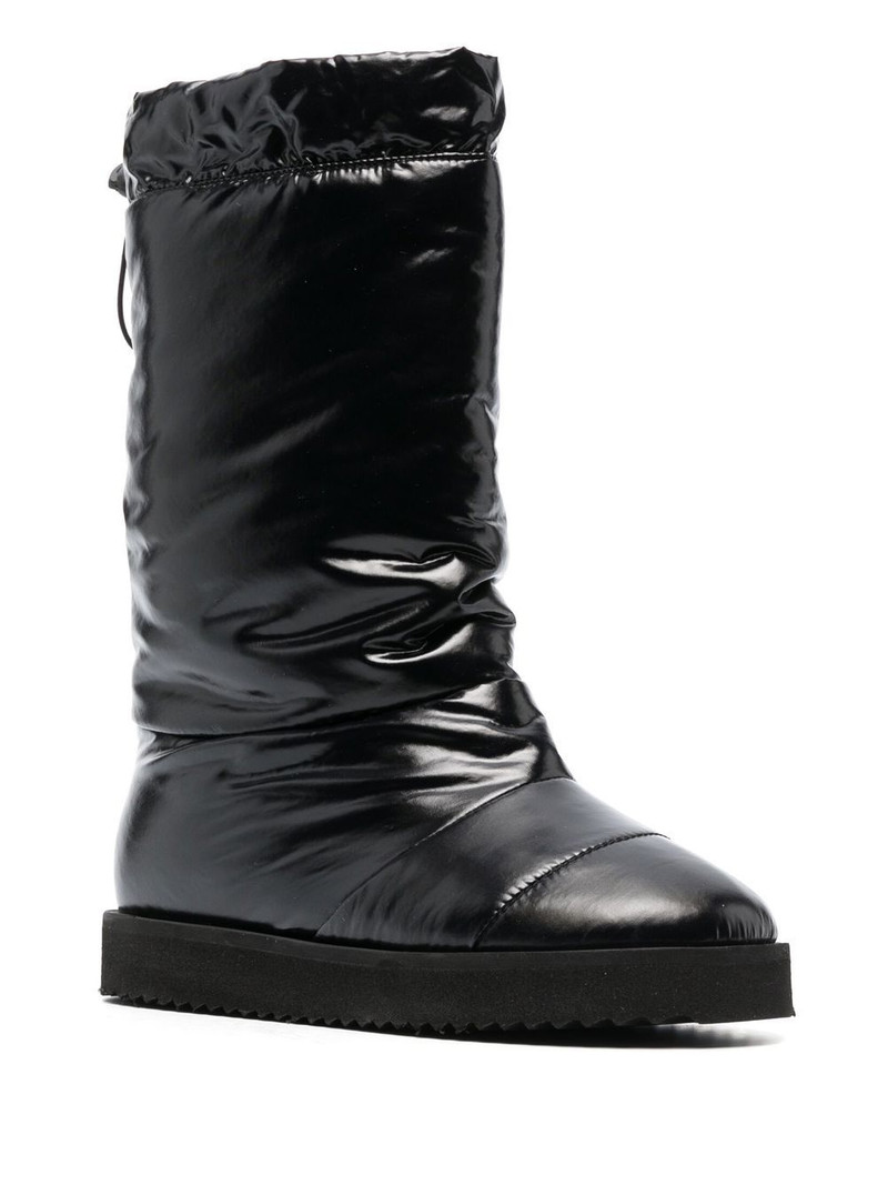 GIABORGHINI patent padded knee-high boots outlook