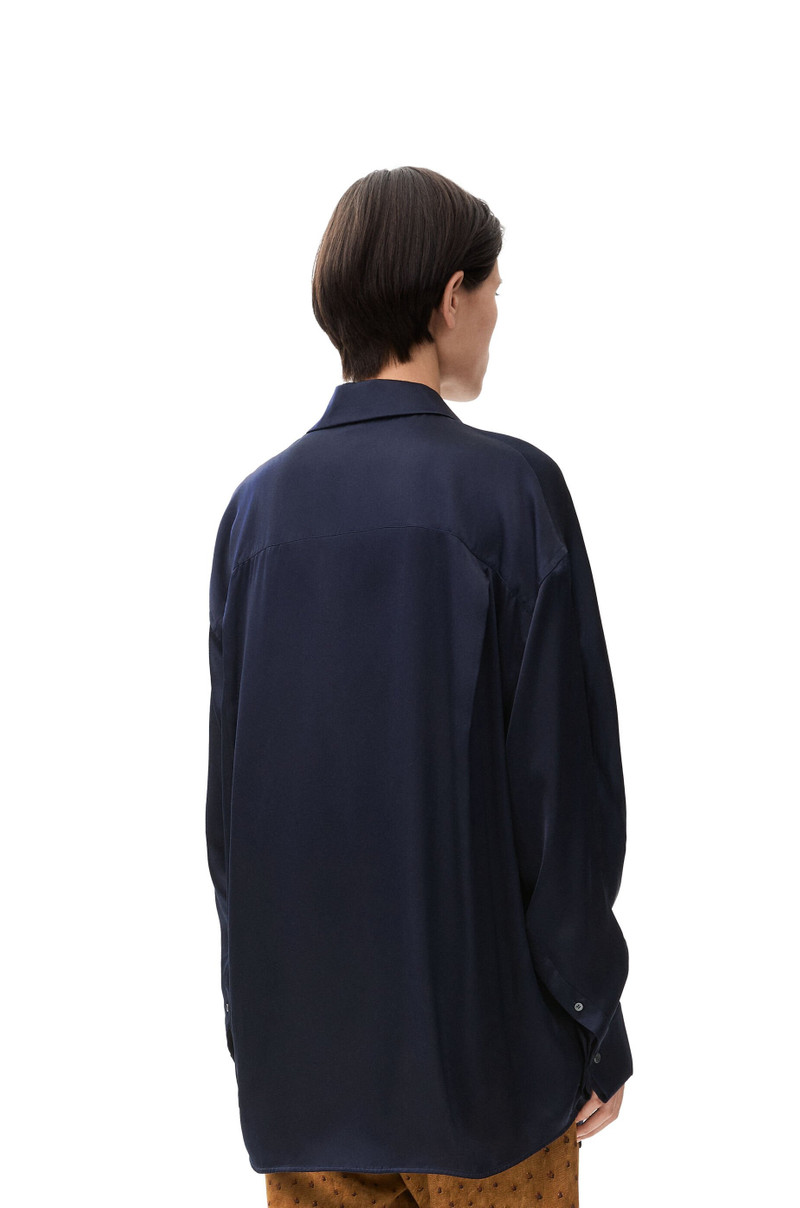 Draped shirt in silk 4