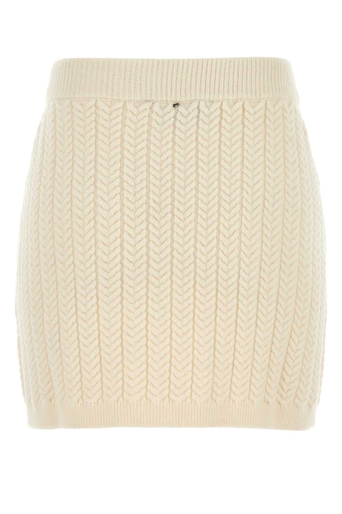 Sportmax Women Ivory Wool Blend Earry1 Mini Skirt - 2
