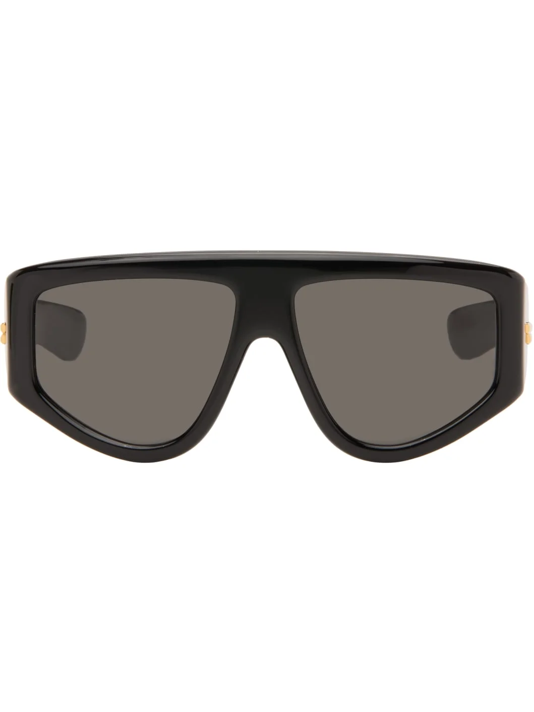 Black Classic Shield Sunglasses - 1