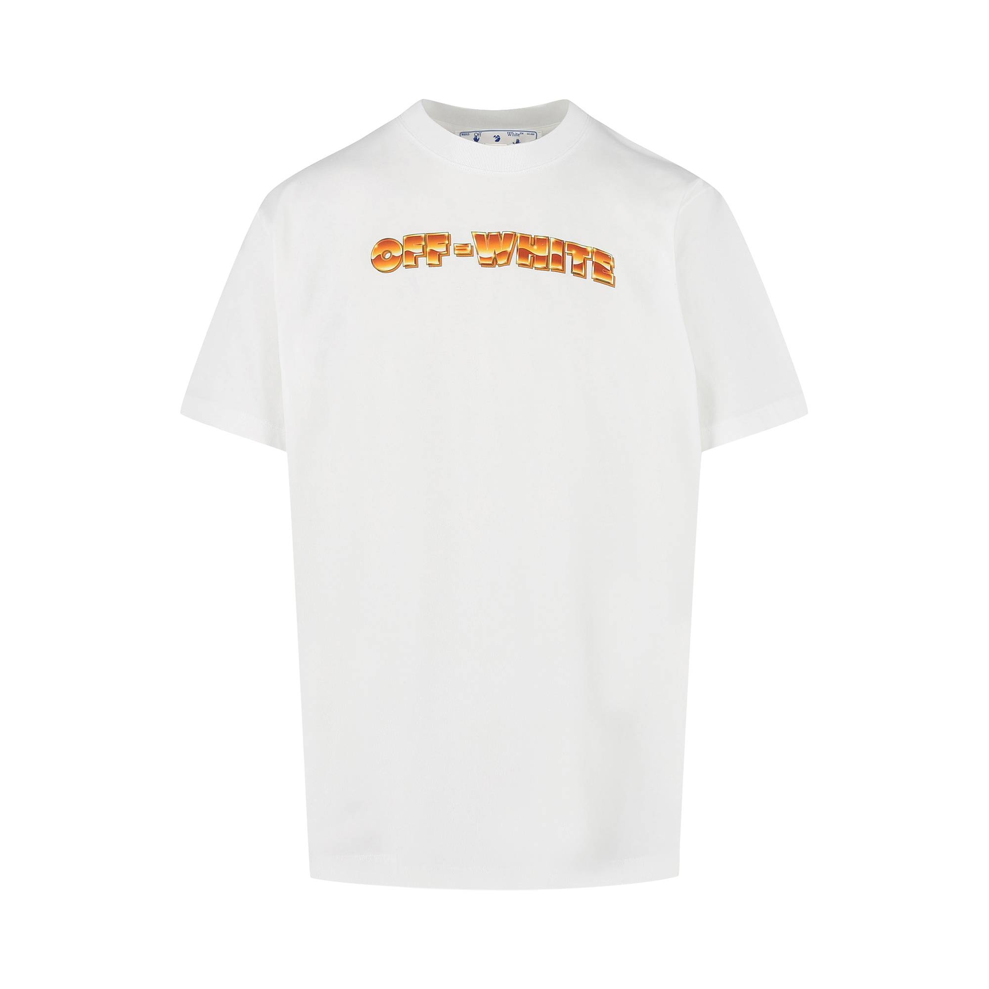 Off-White Arrows Print Crewneck Tee 'White/Orange' - 1