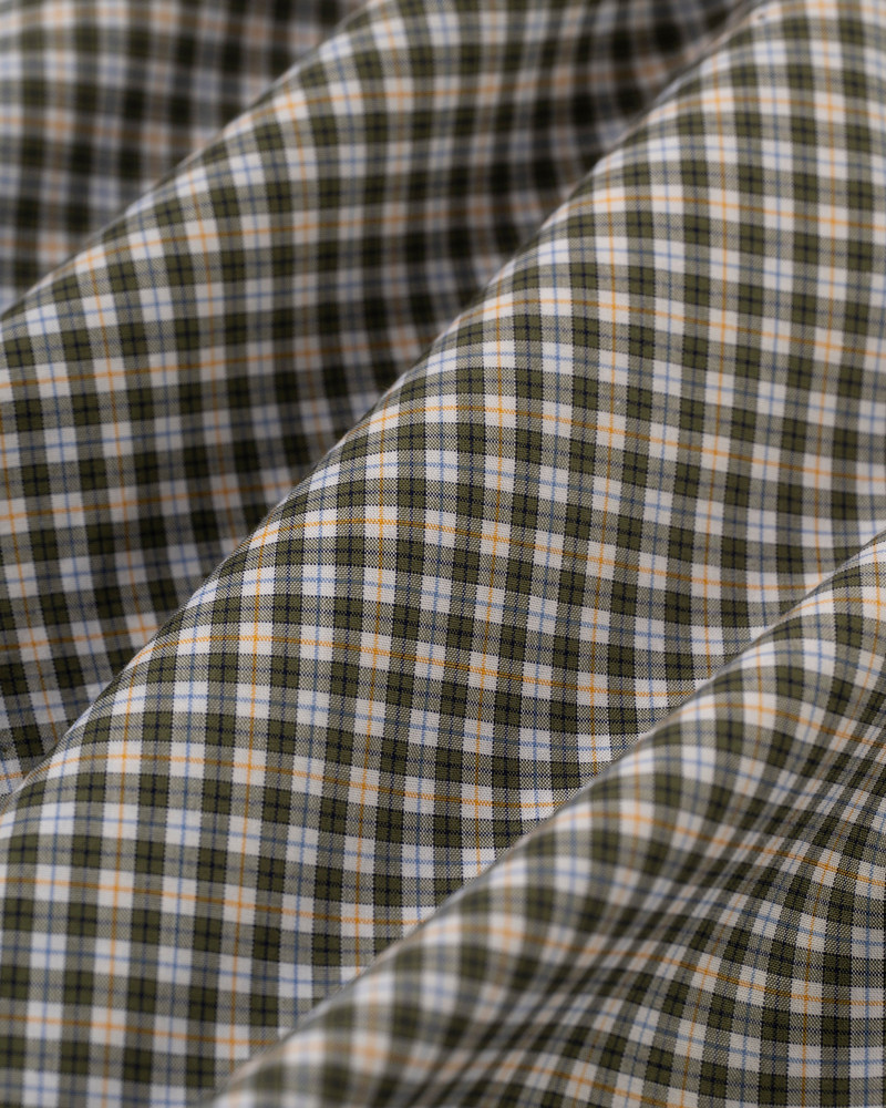 J. PRESS MADE-IN-USA BLUE & ORANGE CHECK SPORT SHIRT - CLASSIC FIT outlook