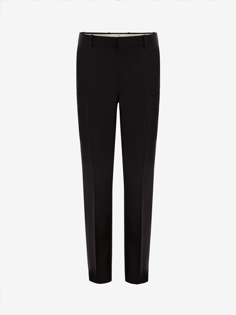 Alexander McQueen Men's McQueen Classic Selvedge Mohair Pants in Black outlook
