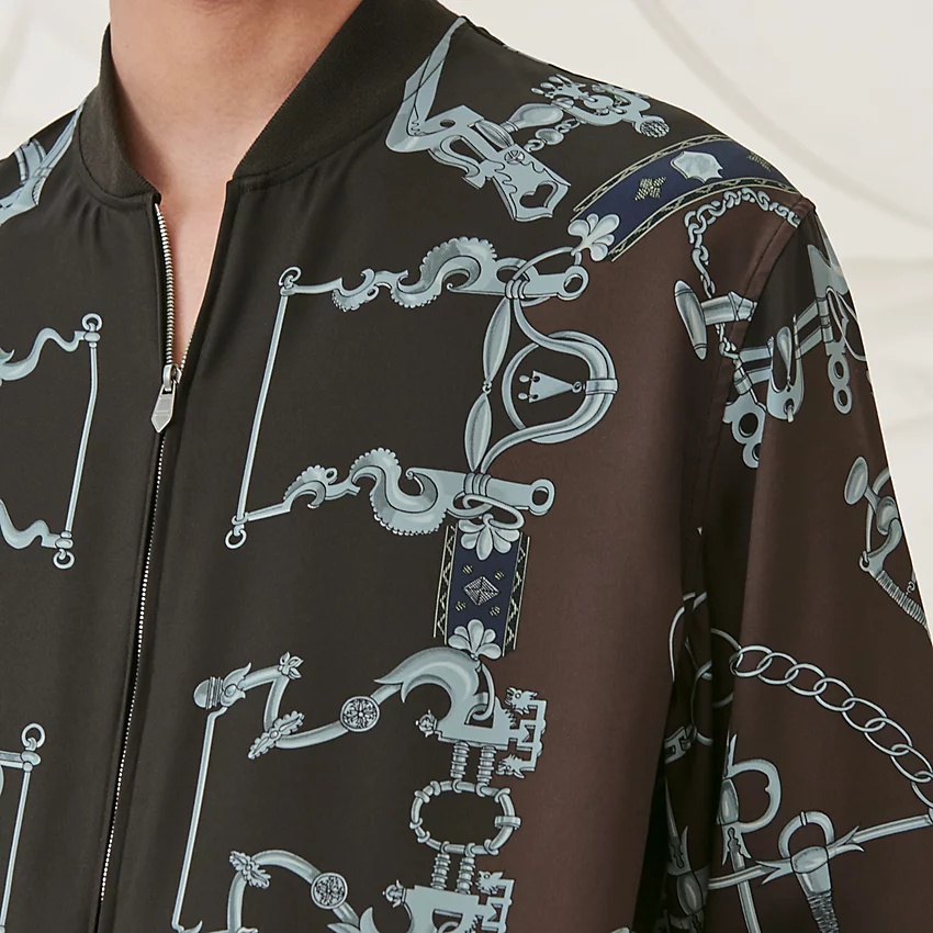 "Mors et Gourmettes Soie" shirt jacket - 5