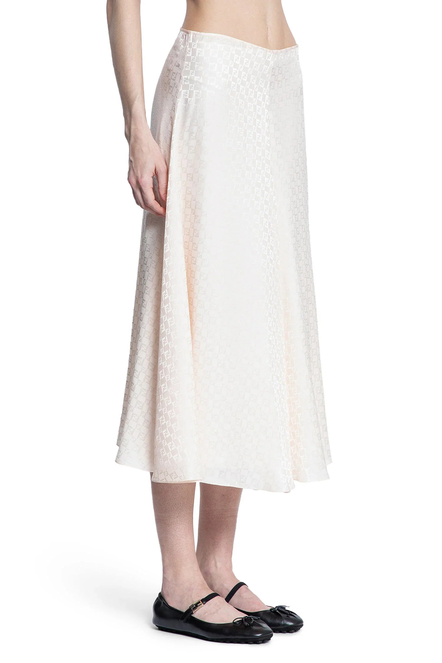 Ff-Checkerboard-Silk-Skirt - 2