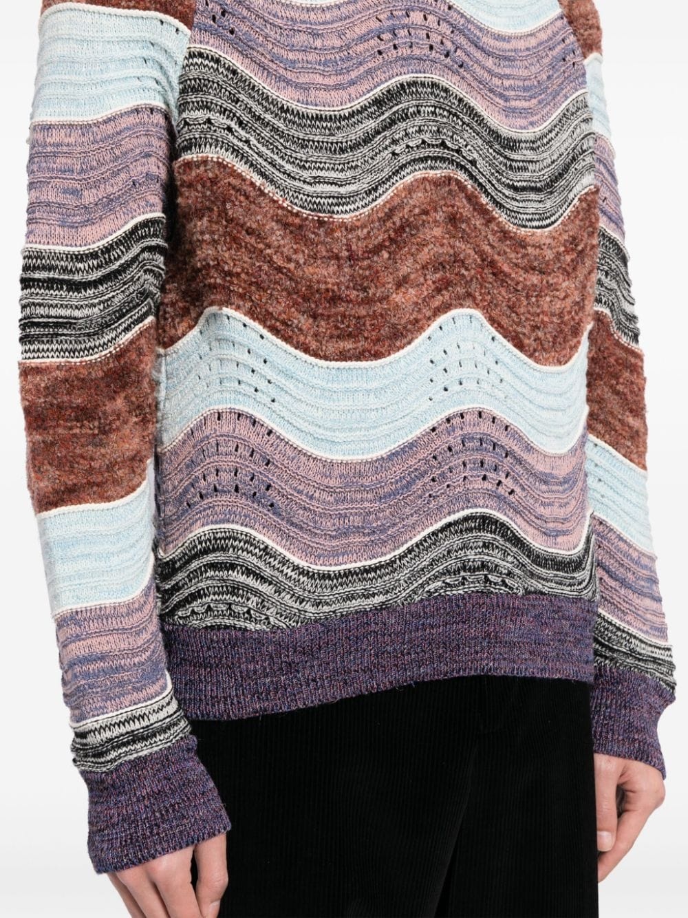peacock-knit jumper - 6