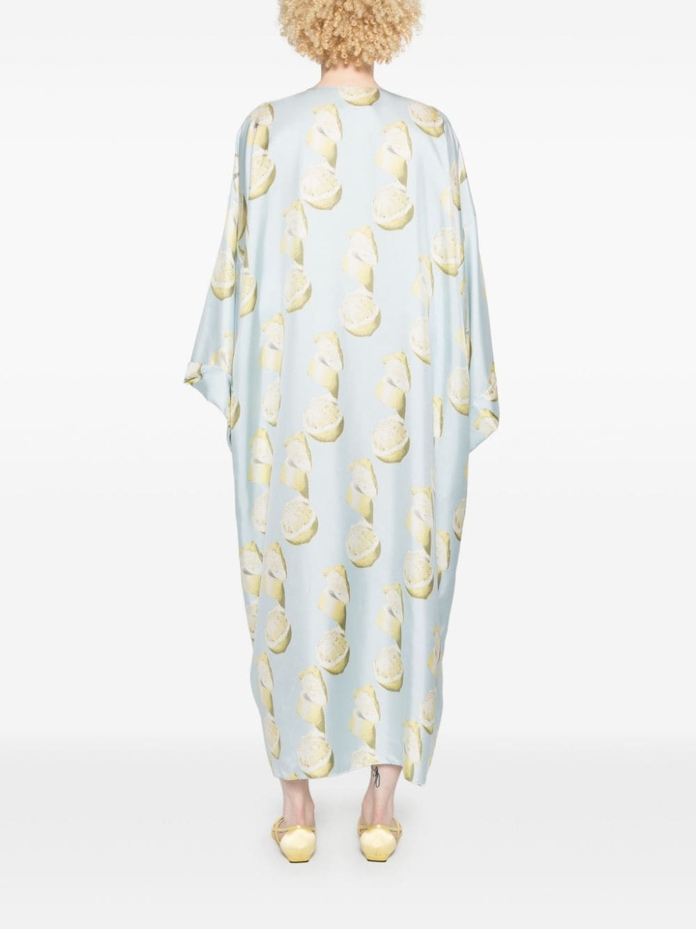 lemon-print kaftan - 4