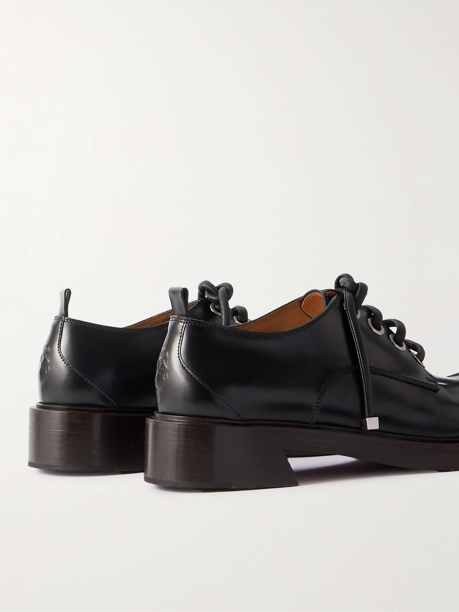 Debossed Leather Shoes - 5