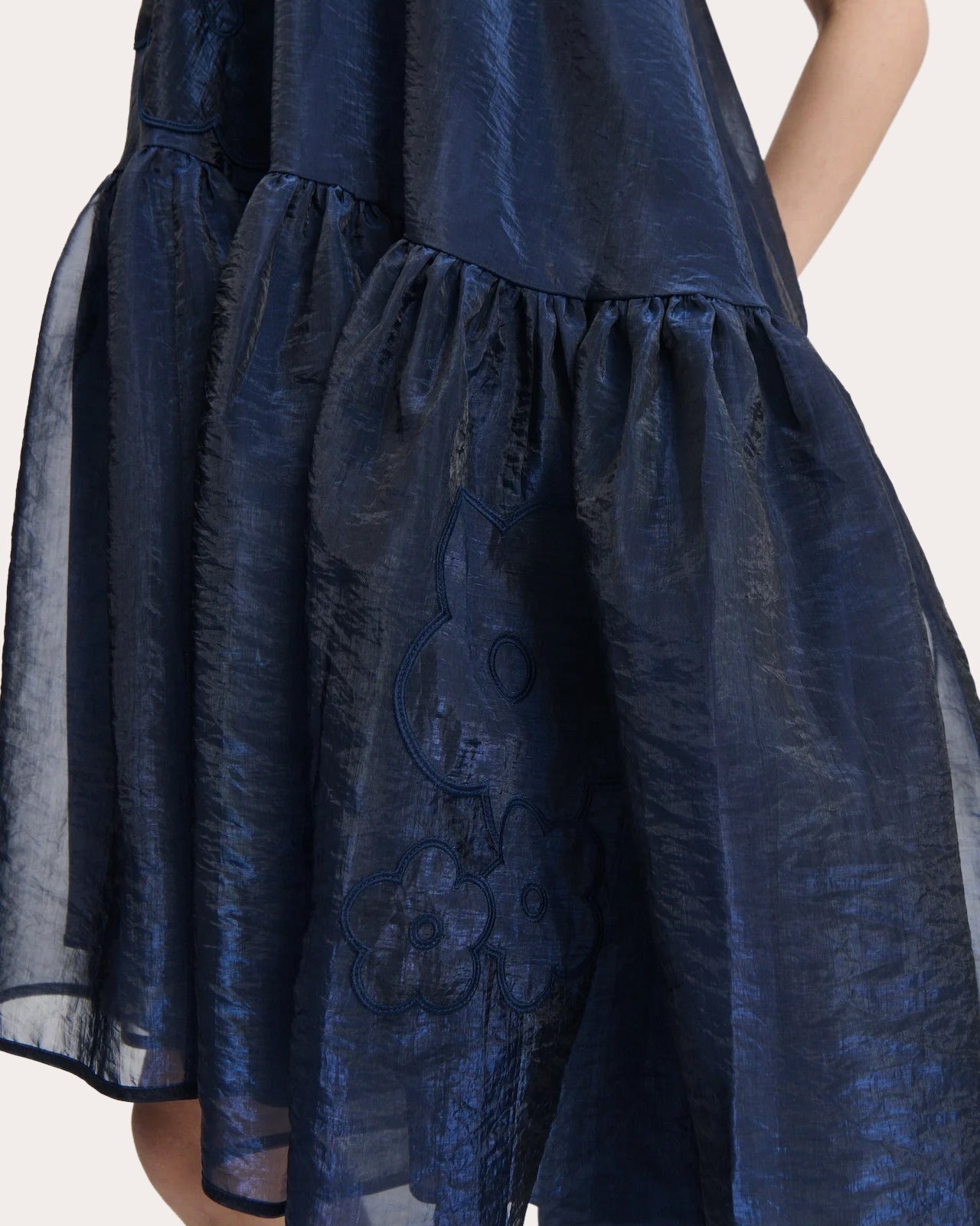 Azelia Embroidered Floral Liquid Myrtia Asymmetric Dress - 3