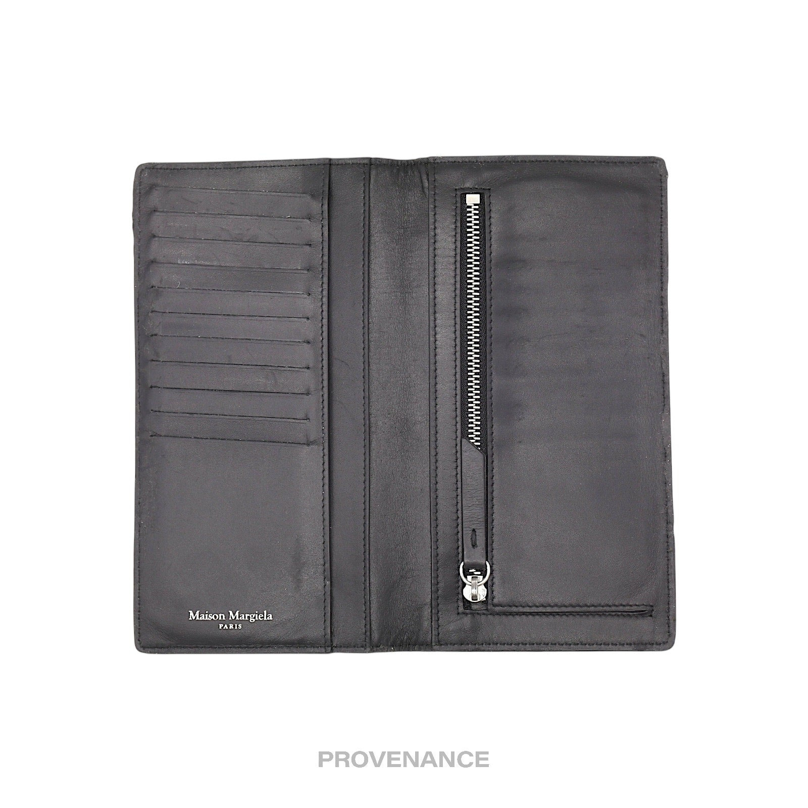 Maison Margiela Stitch Long Wallet - Black Leather - 5