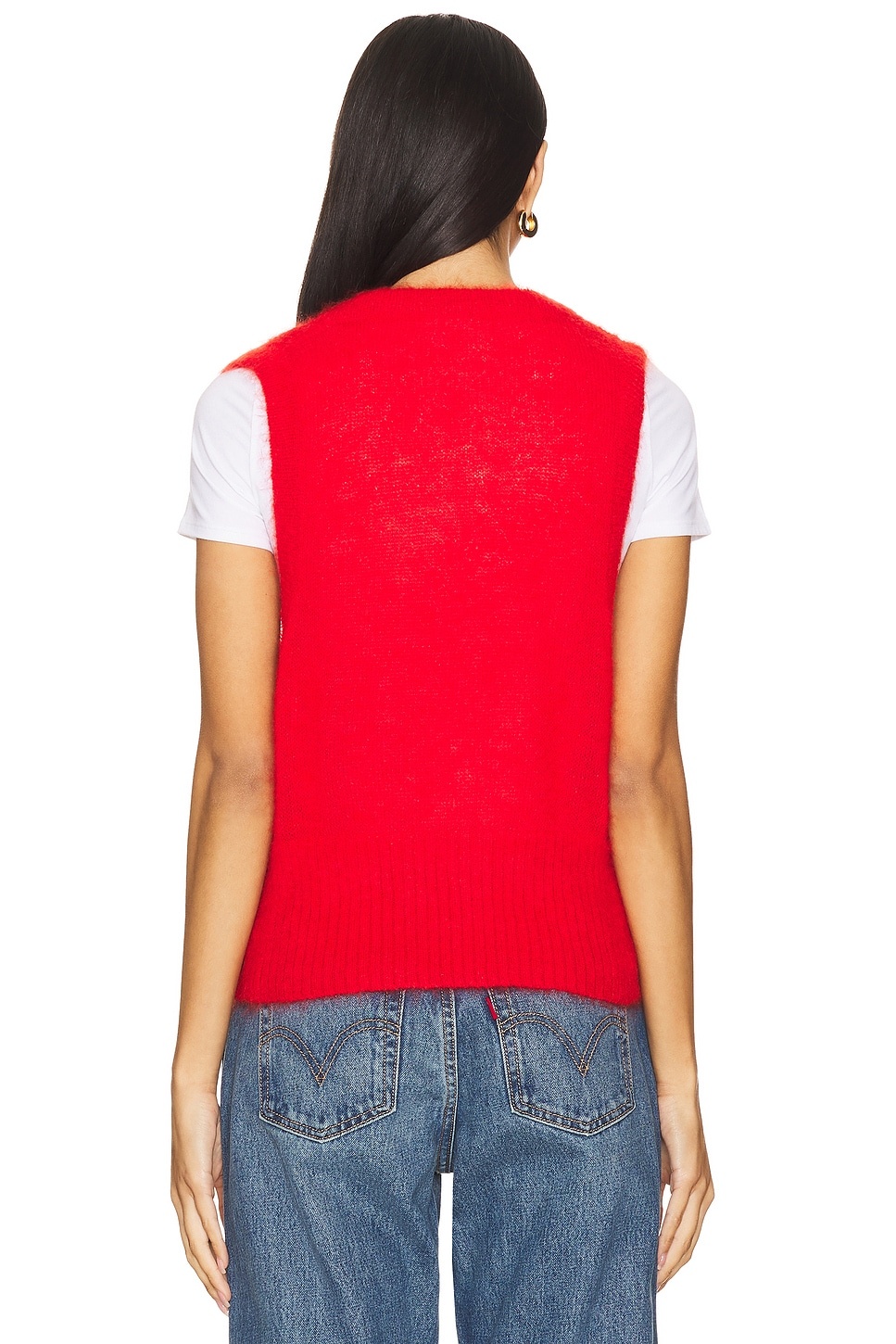 Light Mohair Tie String Vest - 3