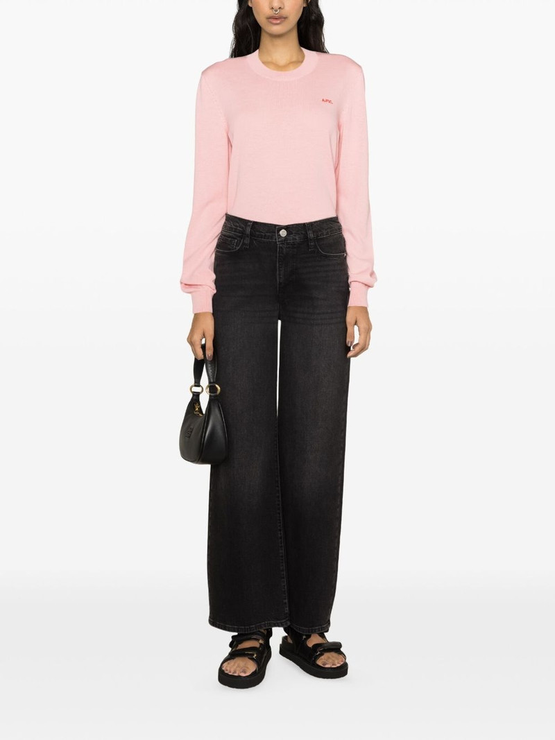 A.P.C. logo-embroidered cotton jumper outlook